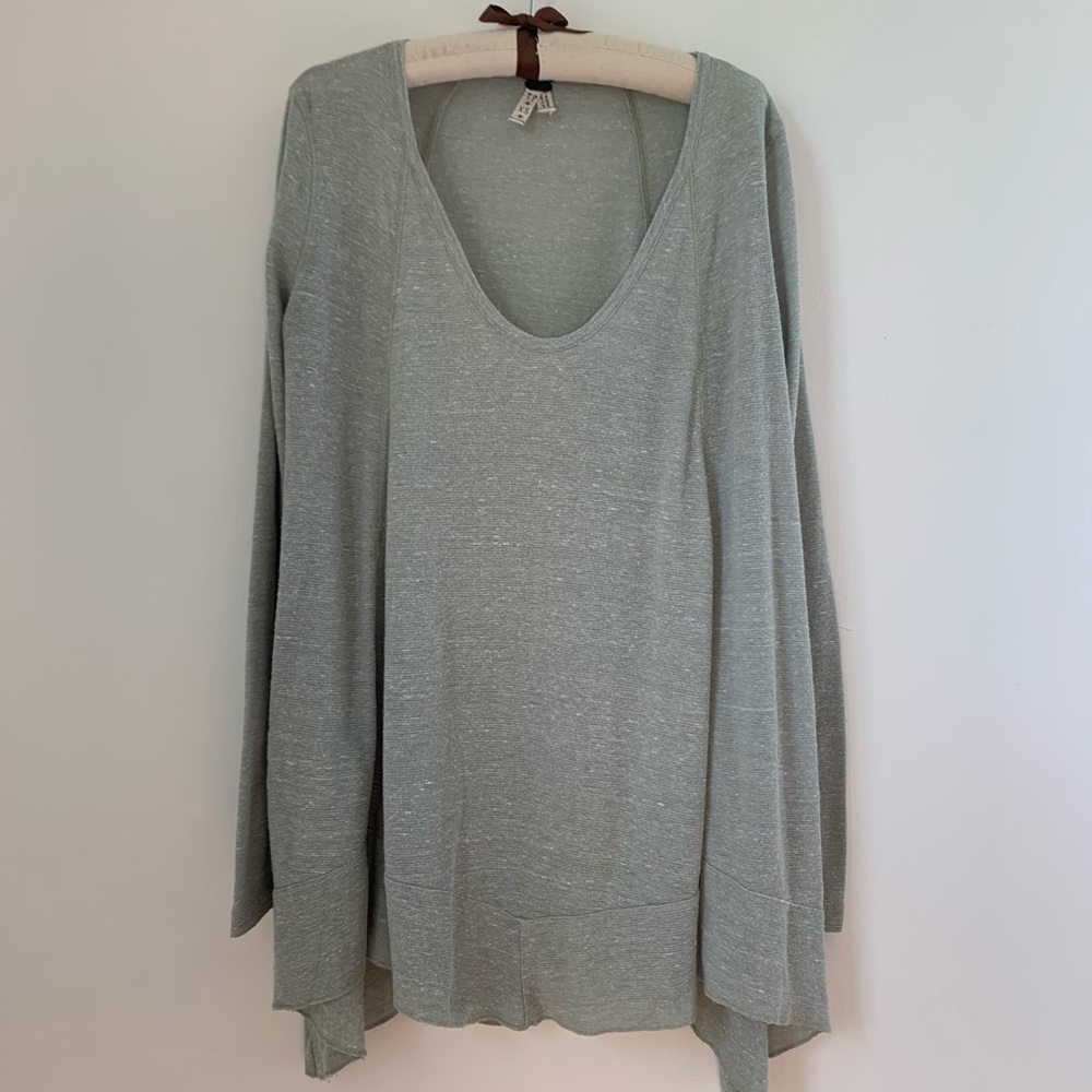 We The Free Thermal Knit Sage Green Tunic Oversized XS